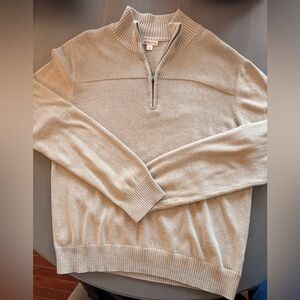 Merona 100% Cotton Quarter Zip Large EUC